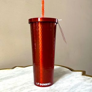 DUNKIN Tumblr *Brand New* with Straw. 24oz *Limited Editon